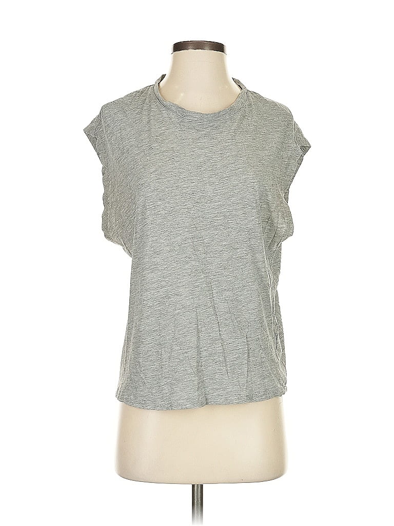 Pre-owned H&m Sleeveless T-shirt In Gray