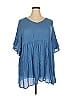 Roaman's 100% Rayon Blue Casual Dress Size 18 - photo 1