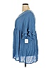 Roaman's 100% Rayon Blue Casual Dress Size 18 - photo 4