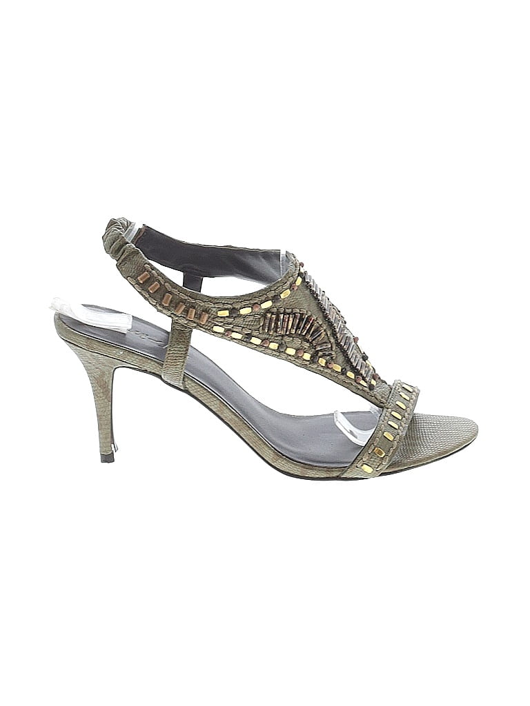 Elizabeth and James Gold Green Heels Size 9 - photo 1