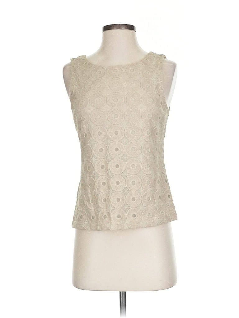 Pre-owned Banana Republic Mad Men Sleeveless Blouse In White