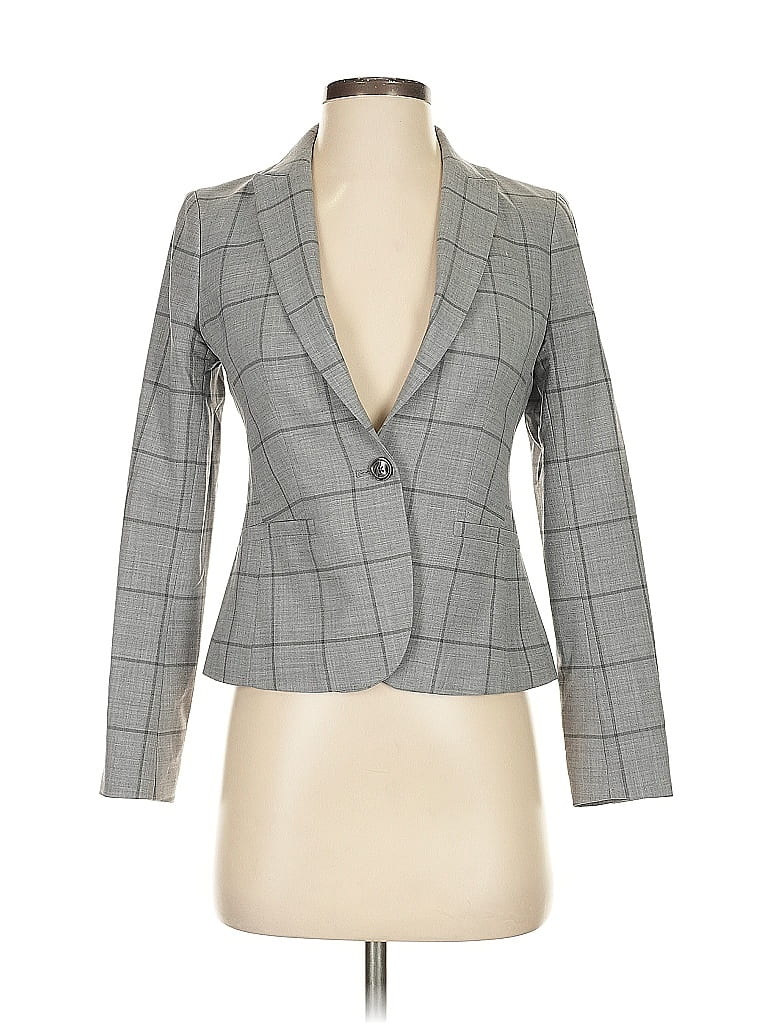 Pre-owned Banana Republic Wool Blazer Jacket In Gray