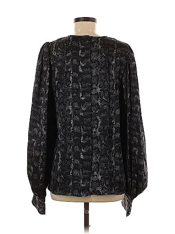 Anine Bing Long Sleeve Silk Top (view 2)