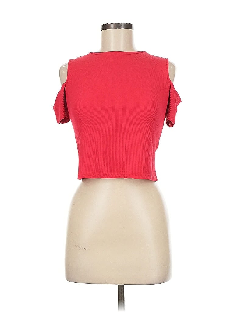 Click to view more detailed imagery on our partner's website Pre-owned Trafaluc By Zara Tank Top Red Cold Shoulder Neckline Tops