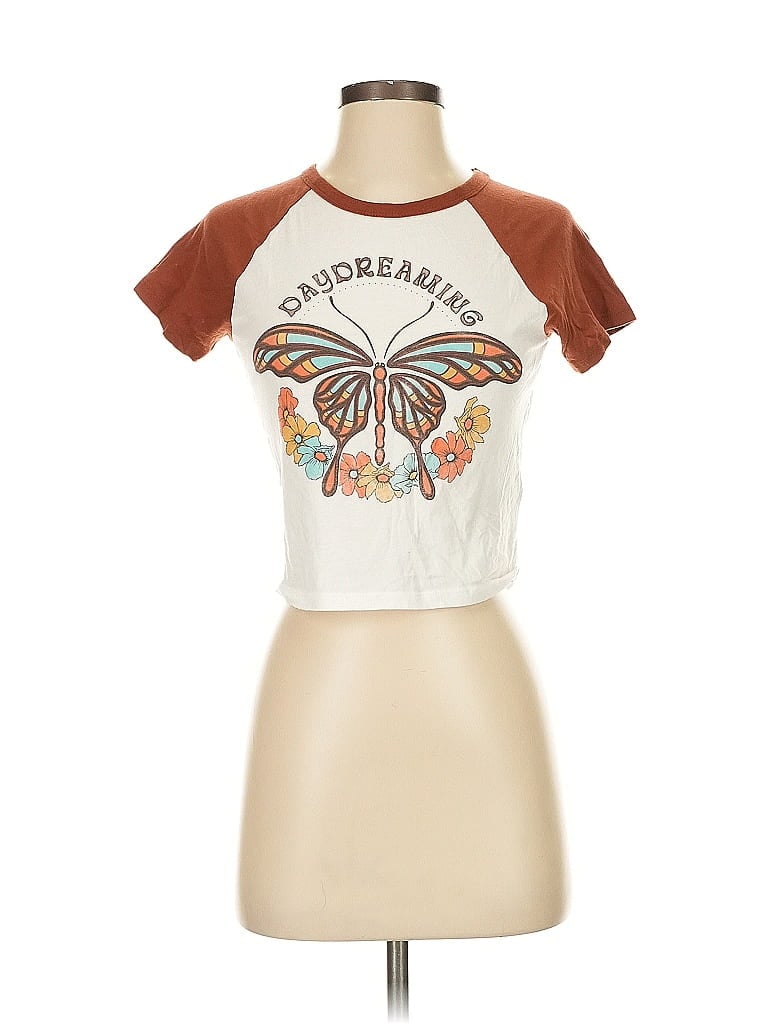 Pre-owned Hollister Short Sleeve T-shirt In White