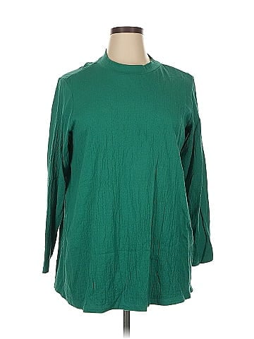 LOGO by Lori Goldstein 3/4 Sleeve Top (view 1)