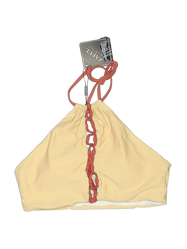 Zaful Swimsuit Top Tan Swimwear In Brown