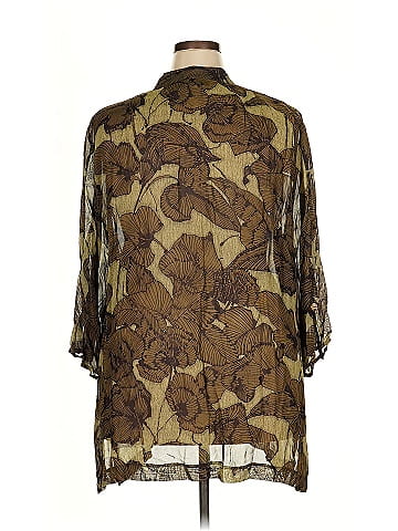 Assorted Brands 3/4 Sleeve Button-Down Shirt (view 2)