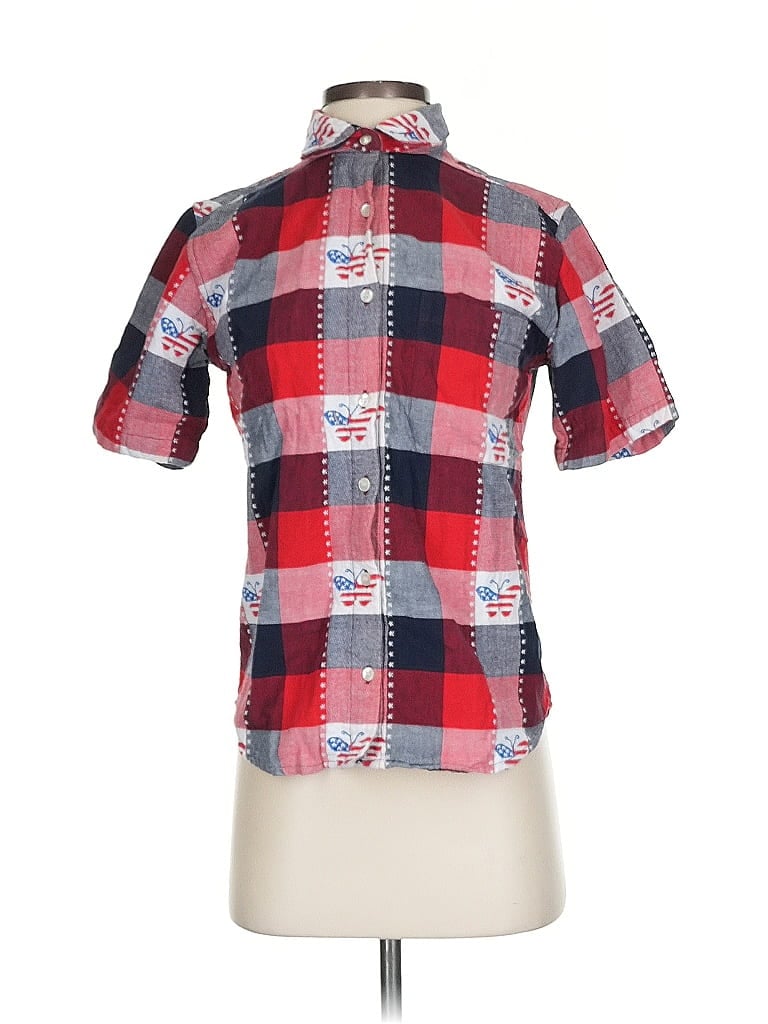 Pre-owned Company One Short Sleeve Button Down Shirt In Red