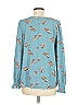 Ann Taylor LOFT Outlet Teal Long Sleeve Blouse Size M - photo 2