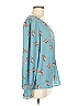 Ann Taylor LOFT Outlet Teal Long Sleeve Blouse Size M - photo 4
