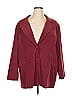 Jessica Holbrook Burgundy Blazer Size 1X - photo 1