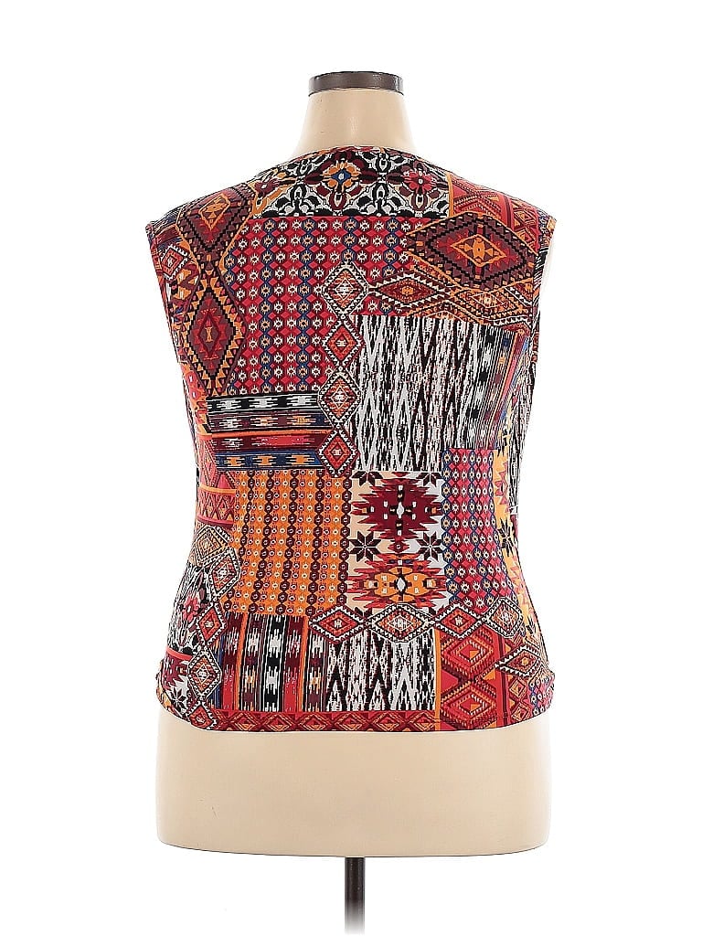 Pre-owned Roz & Ali Sleeveless Blouse In Red