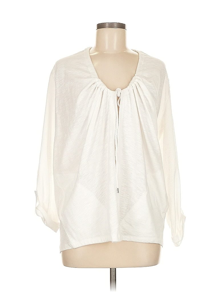 T by Talbots Ivory 3/4 Sleeve Blouse Size M - photo 1
