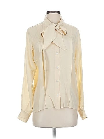 Guy Laroche Long Sleeve Silk Top (view 1)