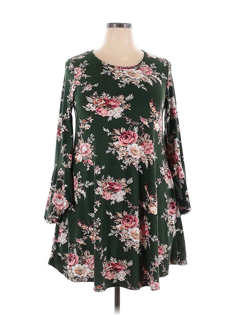 White Birch Floral Green Casual Dress Size XL - photo 1