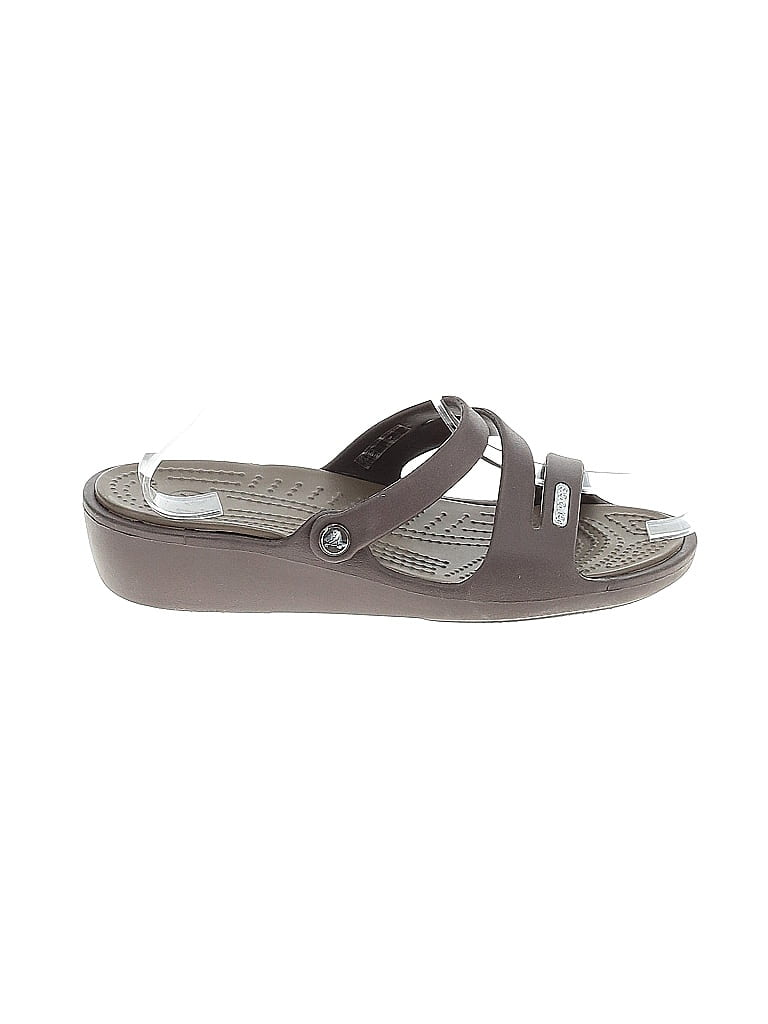 Crocs Gray Brown Sandals Size 6 - photo 1