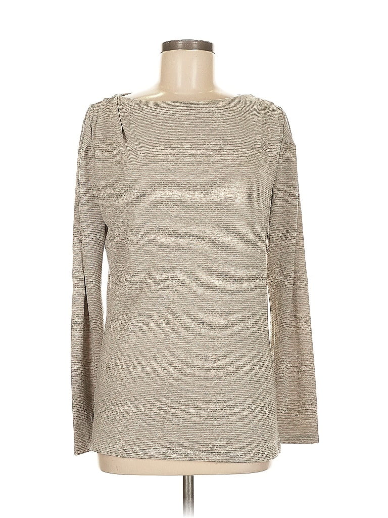 Pre-owned Ann Taylor Long Sleeve T-shirt In Gray
