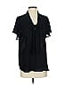 Pleione 100% Polyester Black Short Sleeve Blouse Size XS - photo 1