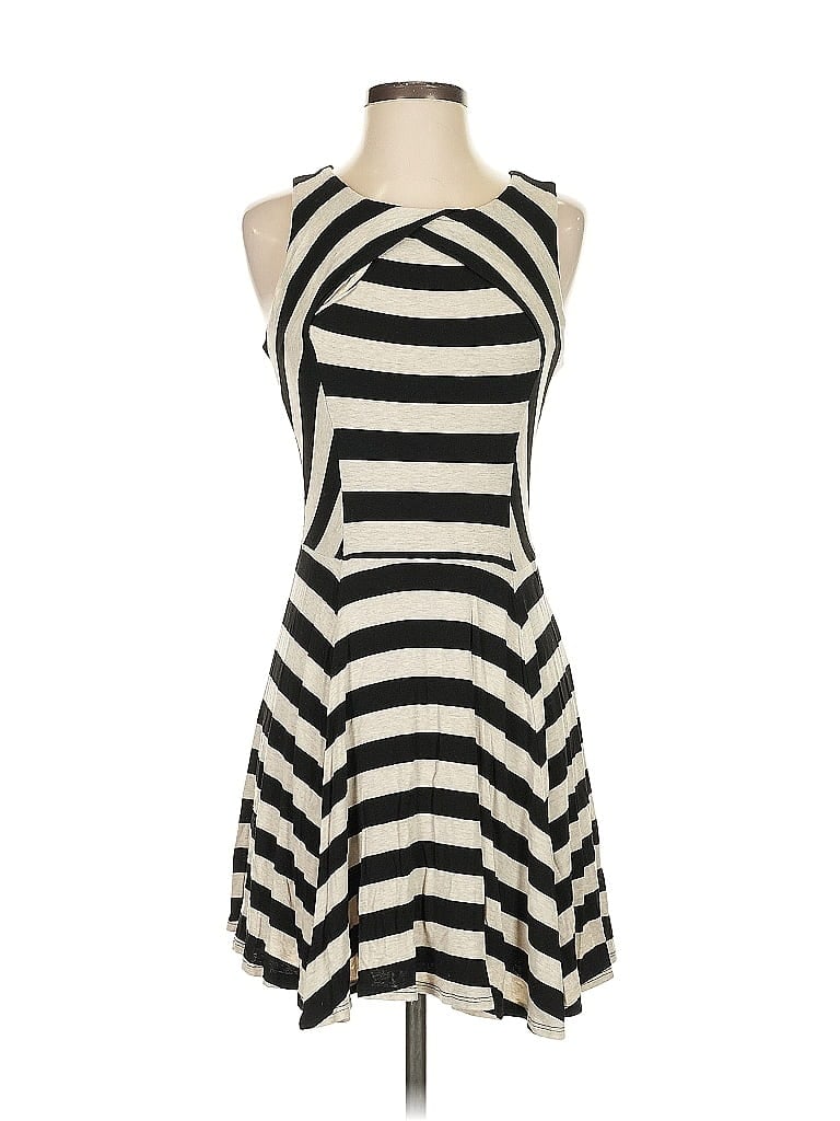 Ella Moss Stripes Ivory Cocktail Dress Size S - photo 1