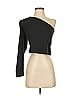 Open Edit Black 3/4 Sleeve Top Size S - photo 1