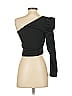 Open Edit Black 3/4 Sleeve Top Size S - photo 2