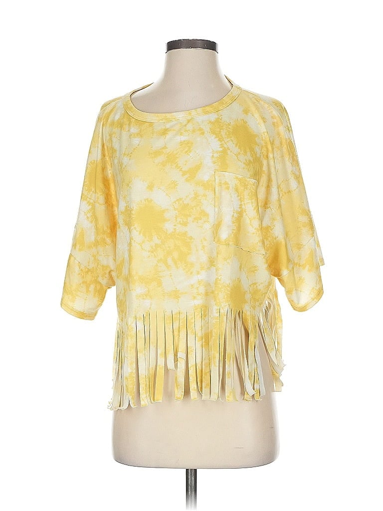 Peach Love Cream California Yellow 3/4 Sleeve T-Shirt Size S - photo 1