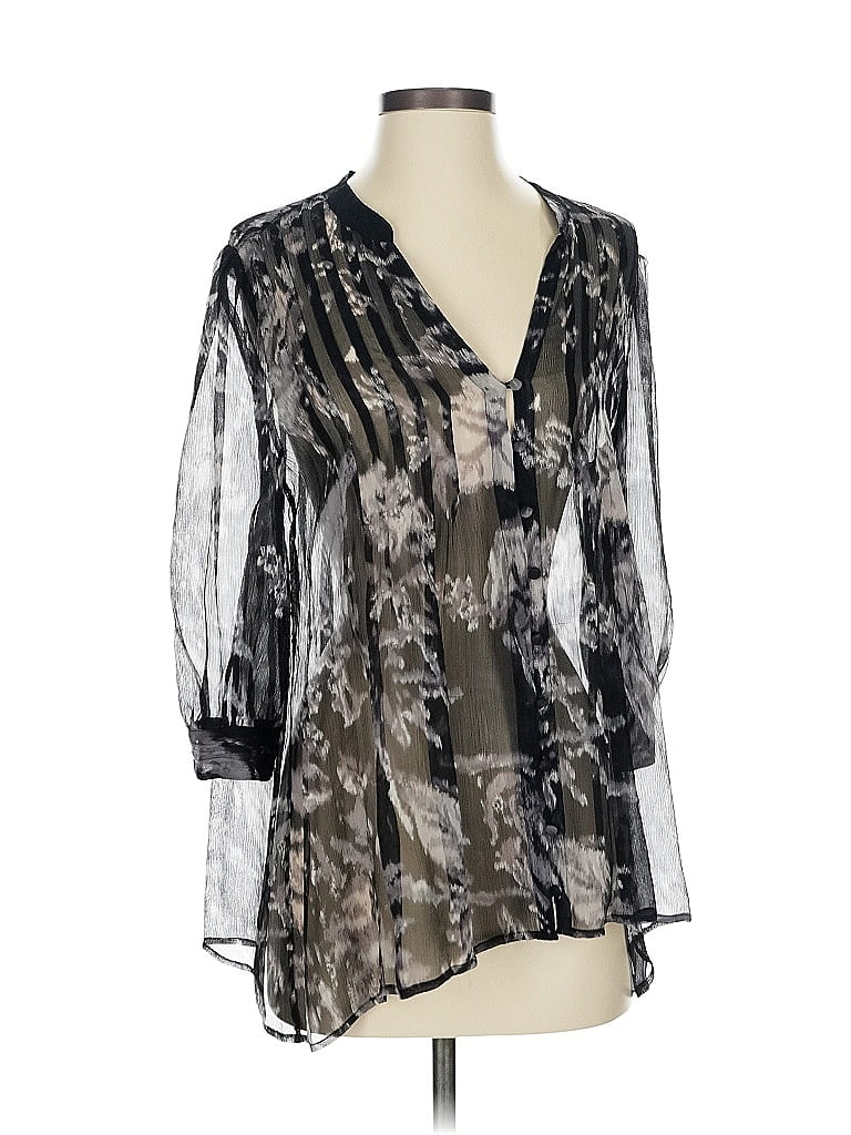 Click to view more detailed imagery on our partner's website Pre-owned Joie 3/4 Sleeve Blouse In Gray
