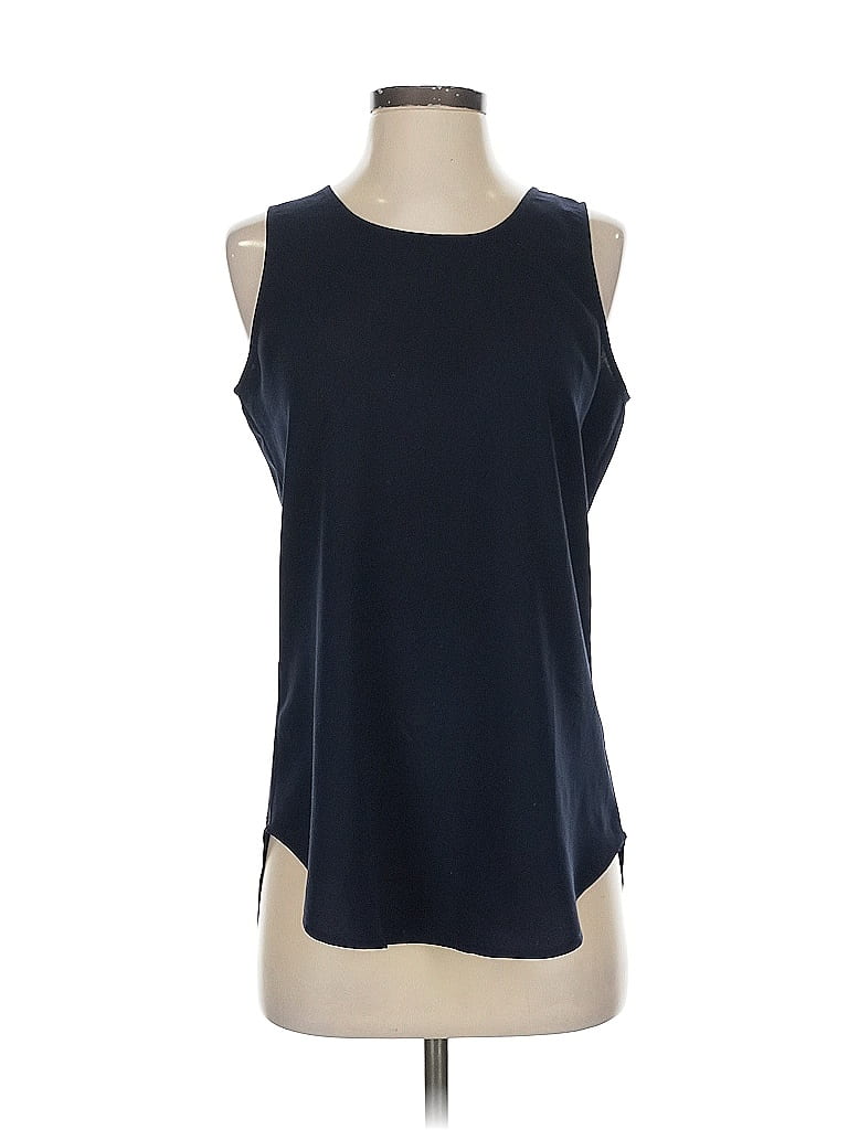 Pre-owned Ann Taylor Sleeveless Blouse In Blue