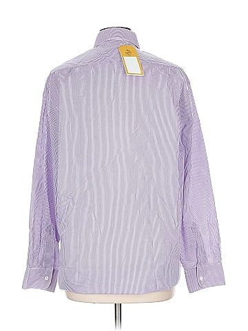 Las Olas Purple Striped Shirt with Embroidery (view 2)