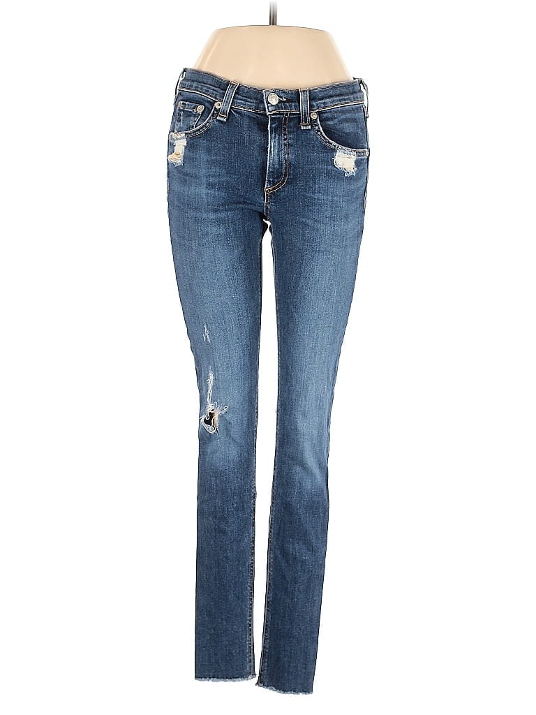 Rag & Bone/JEAN Hearts Blue Jeans Size 27 waist - photo 1