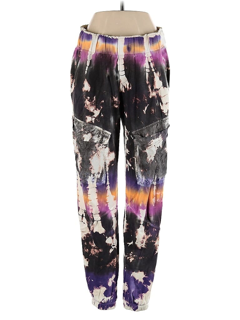 Young Fabulous & Broke Tie-dye Purple Tan Casual Pants Size XS - photo 1