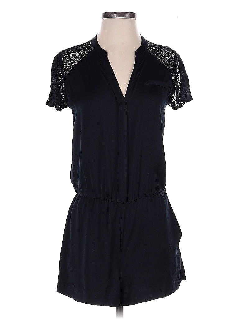 Chelsea28 100% Polyester Solid Black Romper Size XS - photo 1