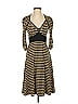Georgiou Studio Houndstooth Brown Tan Cocktail Dress Size S - photo 1