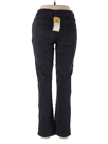 DG^2 by Diane Gilman Black Stretch Denim Straight Jeans (view 2)