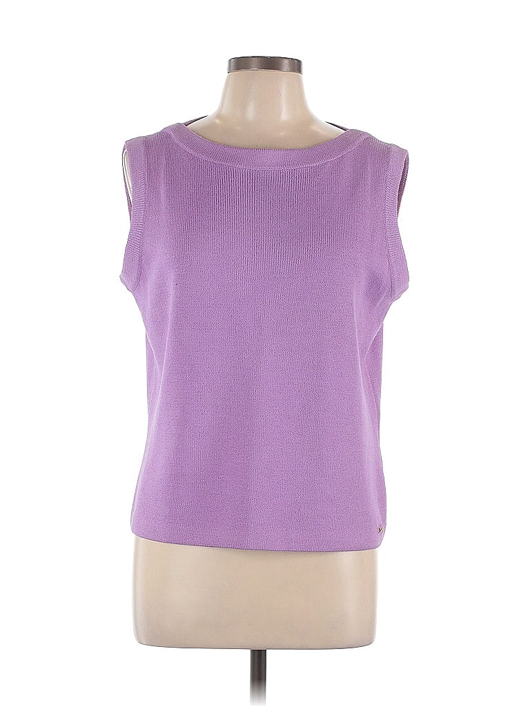 St. John Sport Purple Pullover Sweater Size L - photo 1