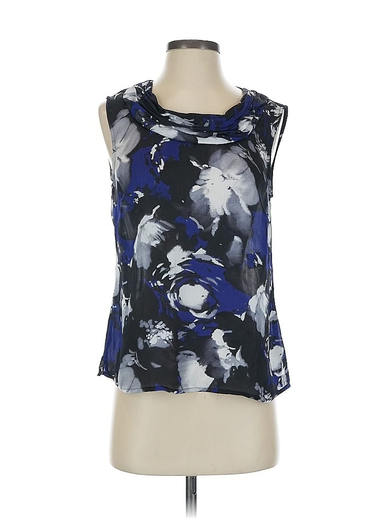 Kasper 100% Polyester Blue Sleeveless Blouse Size S - photo 1