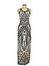 Hale Bob Graphic Silver Cocktail Dress Size L - photo 1