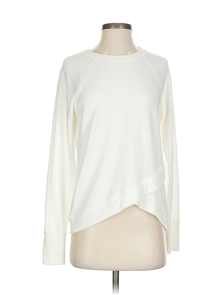 Pre-owned Athleta Sweatshirt In White