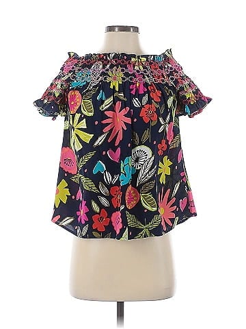 Trina Turk Short Sleeve Silk Top (view 1)