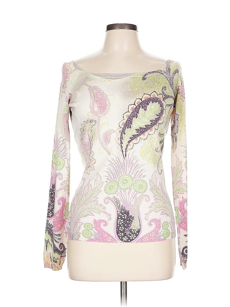 ETRO Paisley Purple Pullover Sweater Size EU (IT) 46 / US 10 - photo 1