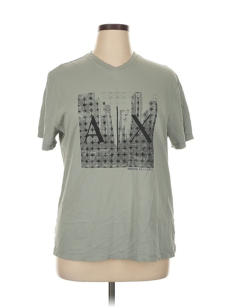 Armani Exchange Print Gray Short Sleeve T-Shirt Size XL - photo 1