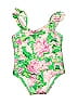 Janie and Jack Floral Green One Piece Swimsuit Size 6-12 mo - photo 1