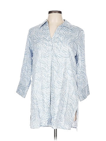 Foxcroft 3/4 Sleeve Button-Down Shirt (view 1)