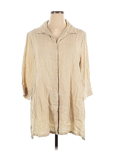 Foxcroft 3/4 Sleeve Button-Down Shirt (view 1)