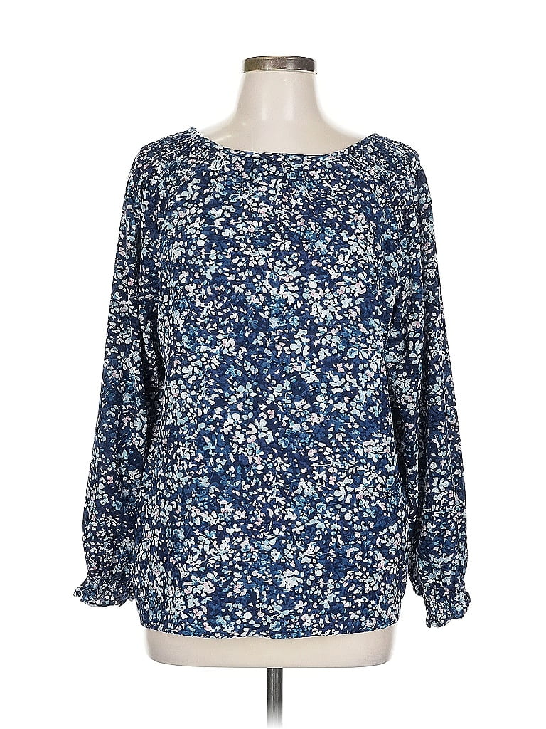 Pre-owned Jessica Simpson Long Sleeve Blouse In Blue