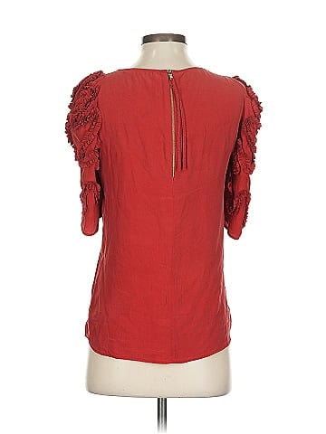 Sandro Short Sleeve Silk Top (view 2)