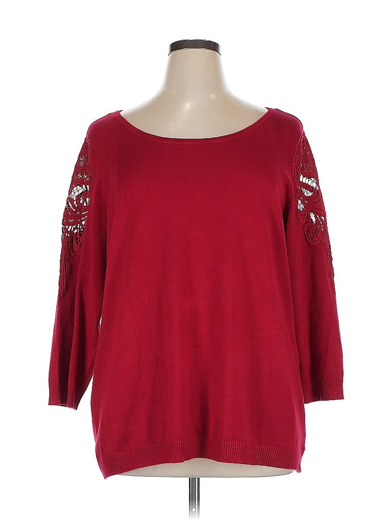 Pre-owned Worthington Pullover Sweater In Red