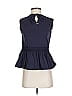 Barbour Solid Blue Sleeveless Blouse Size 4 - photo 1
