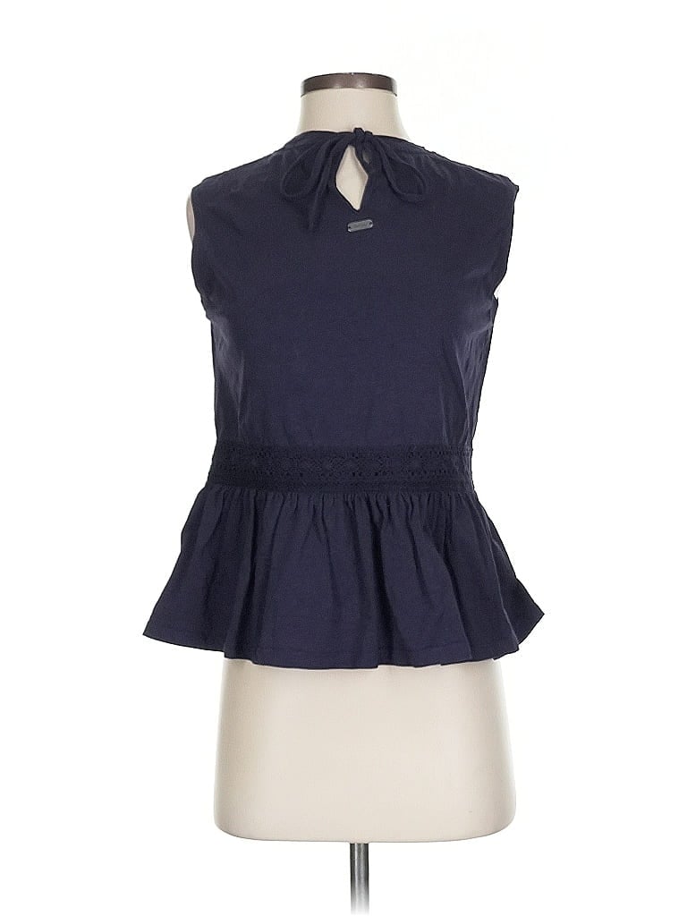 Barbour Solid Blue Sleeveless Blouse Size 4 - photo 1